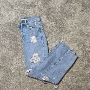 Pacsun Highrise Straight Distressed Blue Jeans for Women Size 23